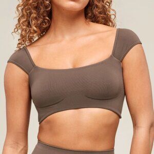 BNWT Soft Sculpt Cap Sleeve Bralette SZ SMALL Walnut Brown